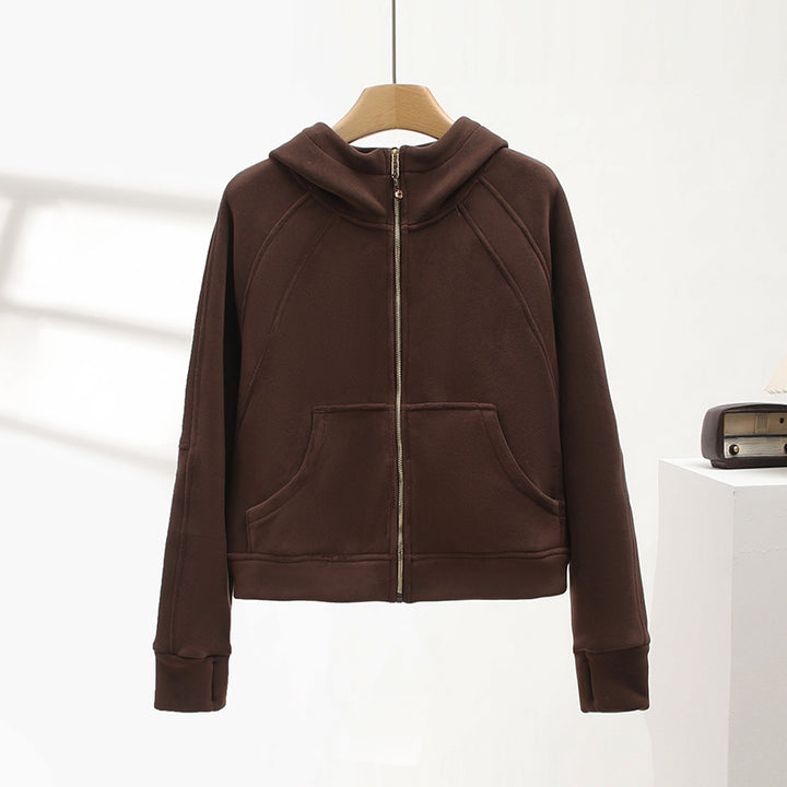 Kvindernes sporty zip hoodie med hyggeligt foer Stilla