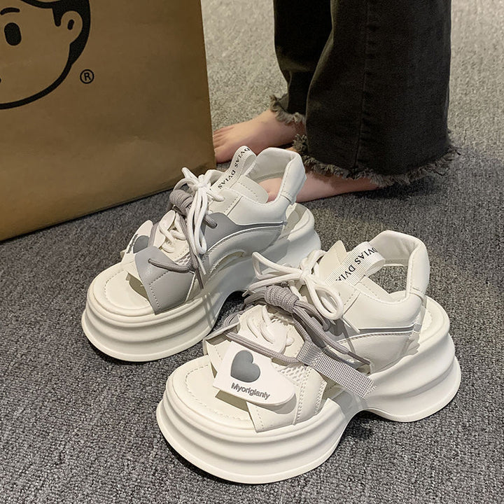 Dame Chunky Sneakersandaler med åndbart overmateriale og moderne design Stilla