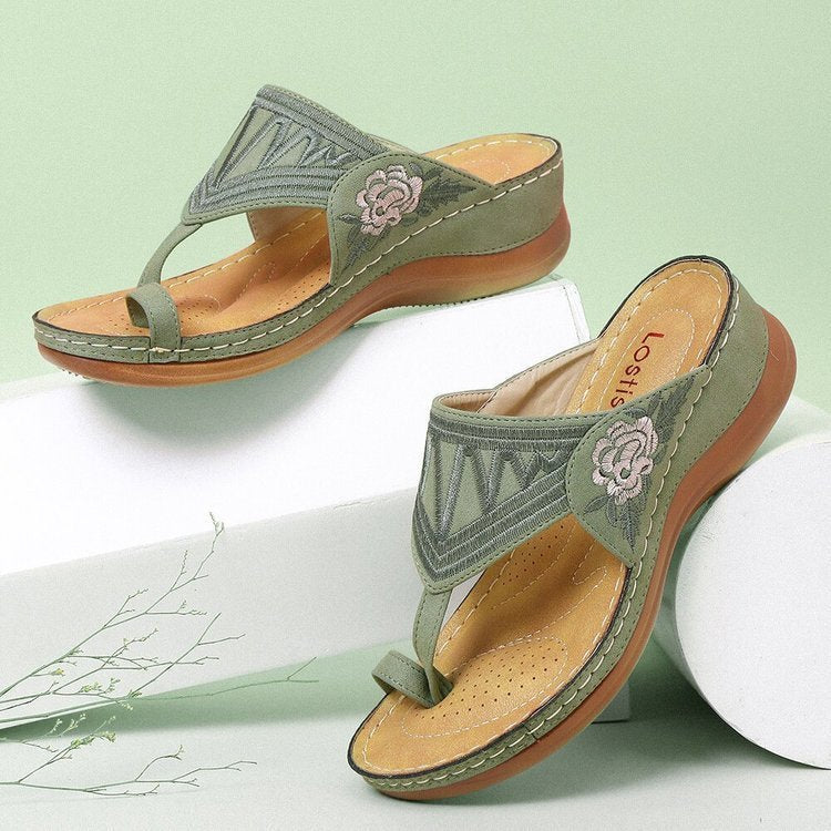 Dame Elegant Tåsplittere med filigran broderi og ergonomisk fodseng Stilla