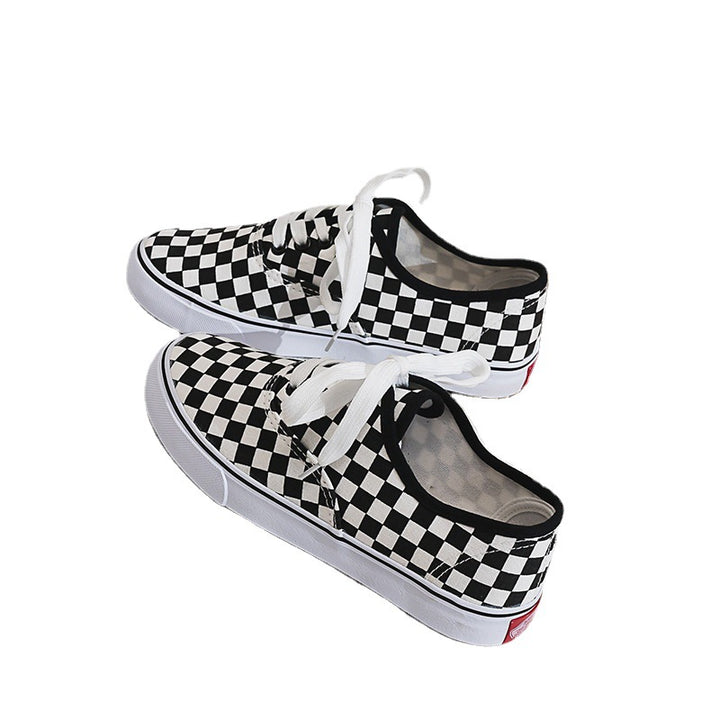 Dame Slip-On Sneakers med moderne skakbræt mønster og skridsikker sål Stilla