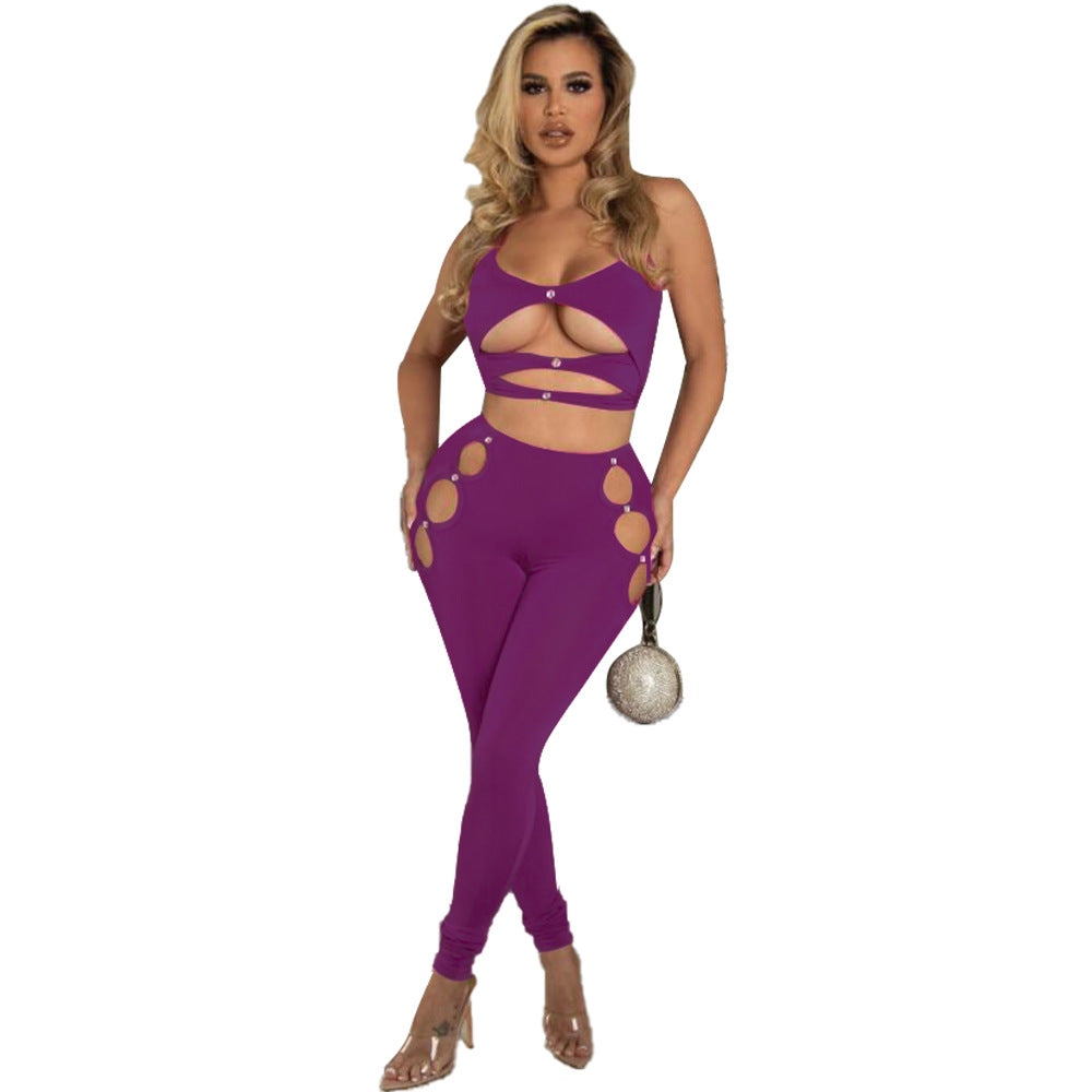 Dame Cut-Out Jumpuit med retro-design og unikke accenter Stilla