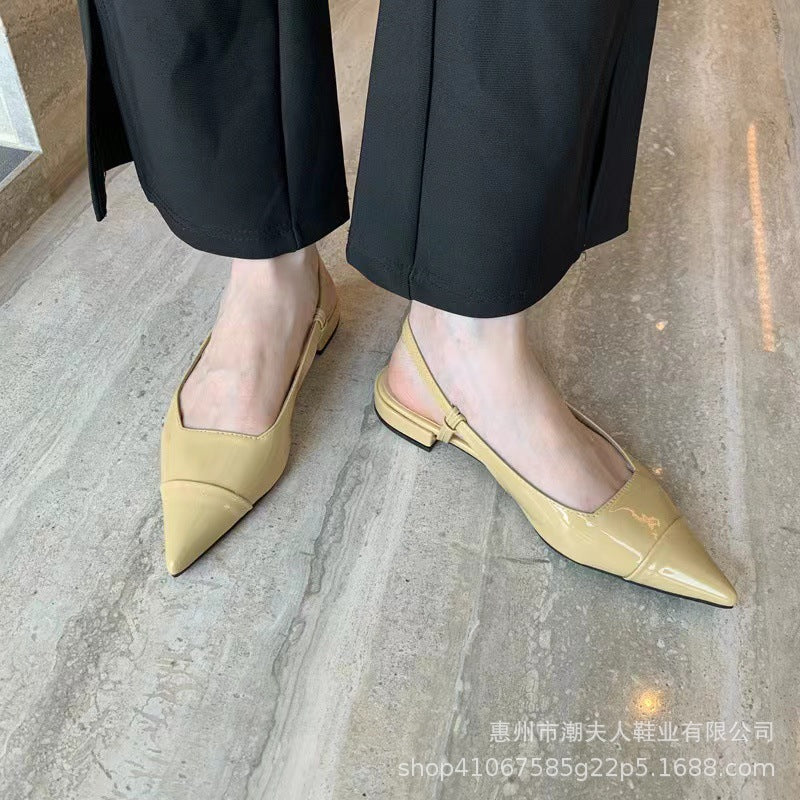 Dame spidse slingback ballerinaer med justerbar rem Stilla