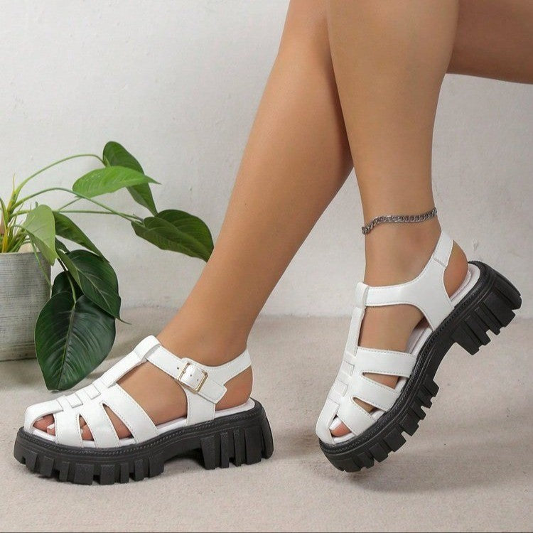 Dame Bock-sandaler med robust plateau og modedesign af remme Stilla