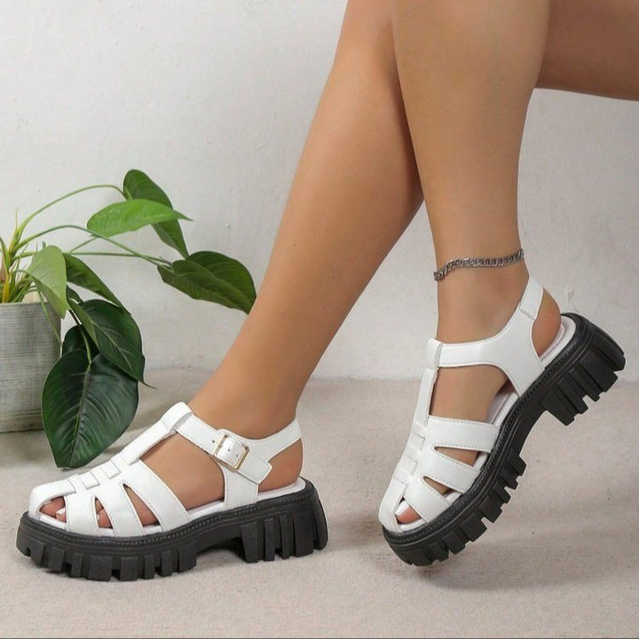 Dame Bock-sandaler med robust plateau og modedesign af remme Stilla