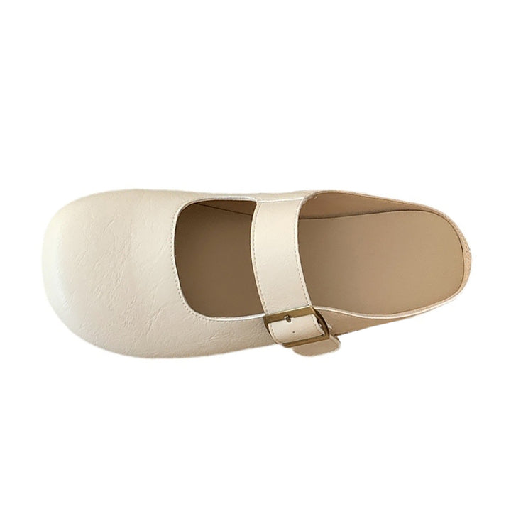 Femme Mary Jane Stil Lukket Tå Mules med Justerbar Spænde Stilla