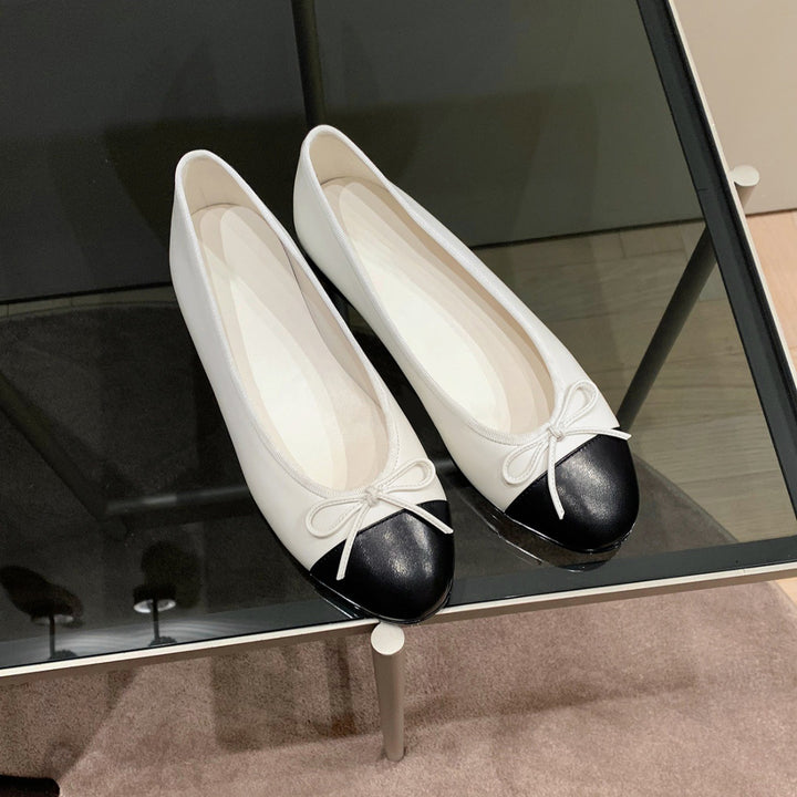 Dame Chic Sløjfe-Detalje Ballerina Flats Stilla