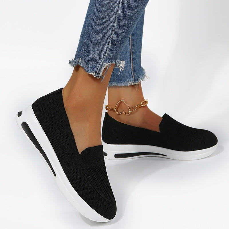 Dame Ergonomiske Slip-On Sneakers i åndbart Mesh-materiale Stilla