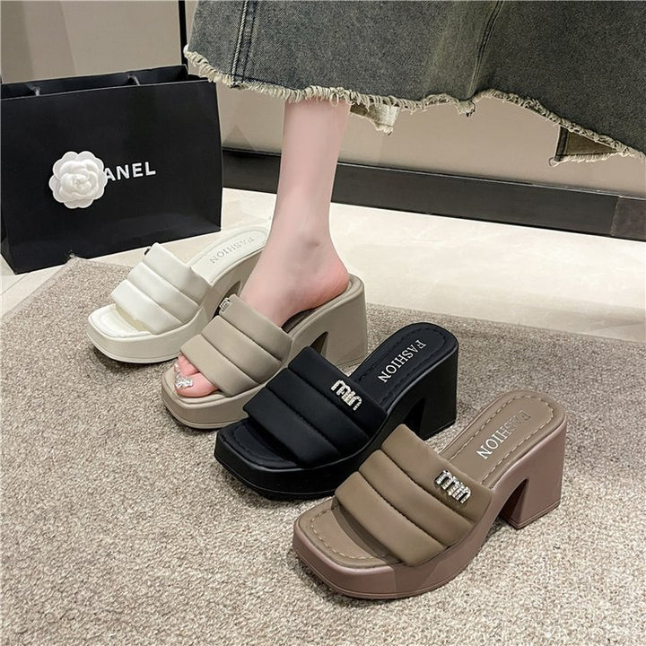 Dame Wedge-sandaler med moderigtigt blokhæl og polstret fodseng Stilla