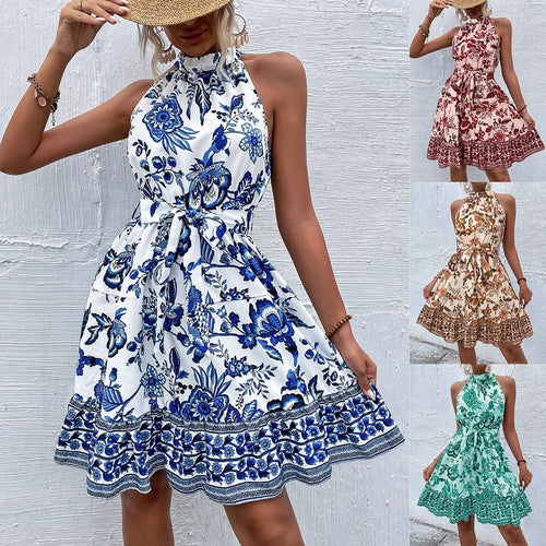 Dame Blomster Spids Maxikjole Stilla