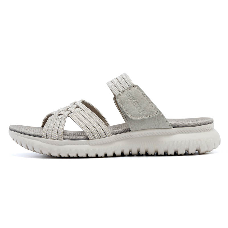 Dame komfort-sandaler med elastiske krydsremme og åndbar sål Stilla