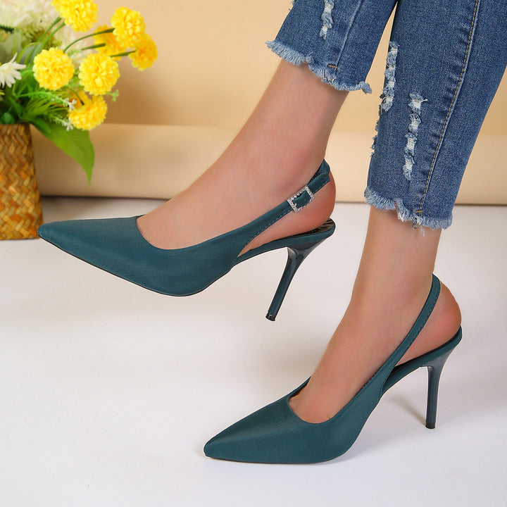 Dame elegante Slingback Pumps med spids tåområde og høj hælhøjde Stilla
