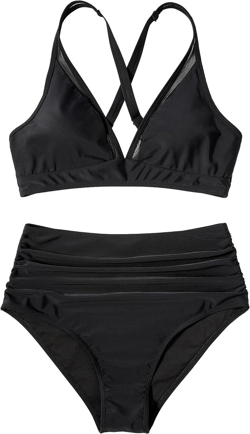 Damebikini med moderne snit og raffinerede stropper Stilla