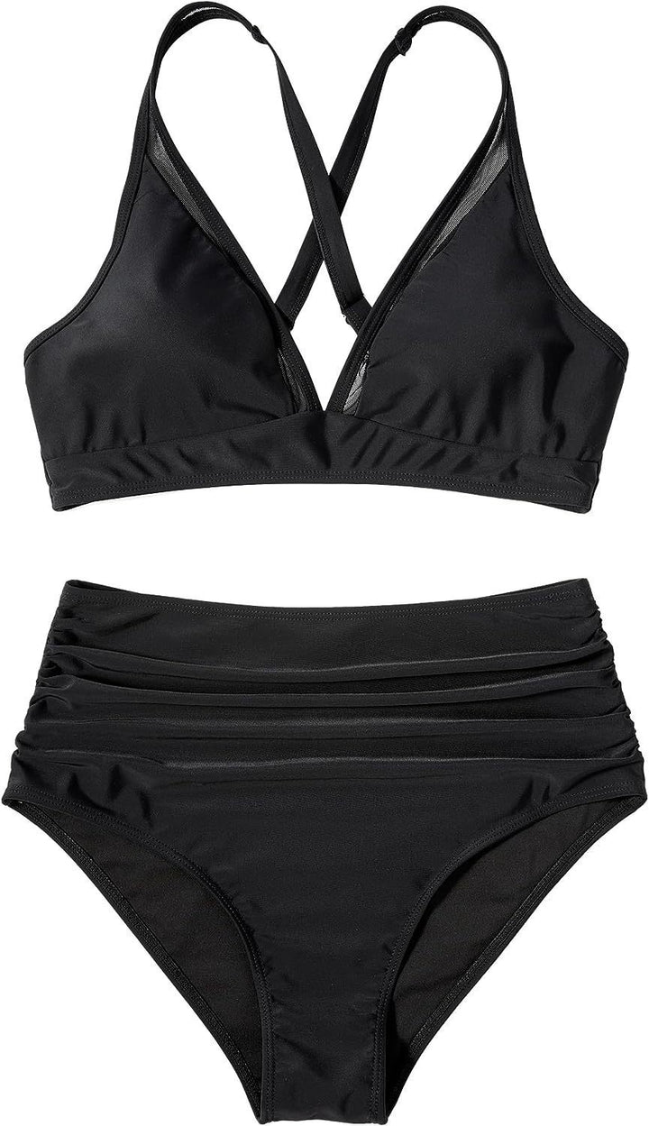 Damebikini med moderne snit og raffinerede stropper Stilla