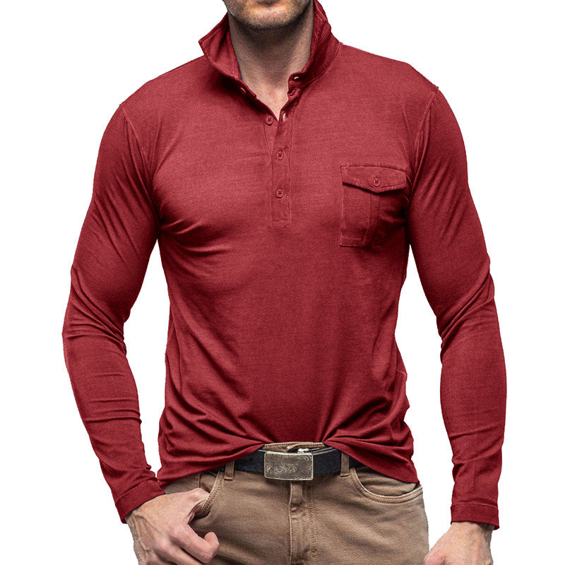 Herrer Langærmet Poloshirt Stilla