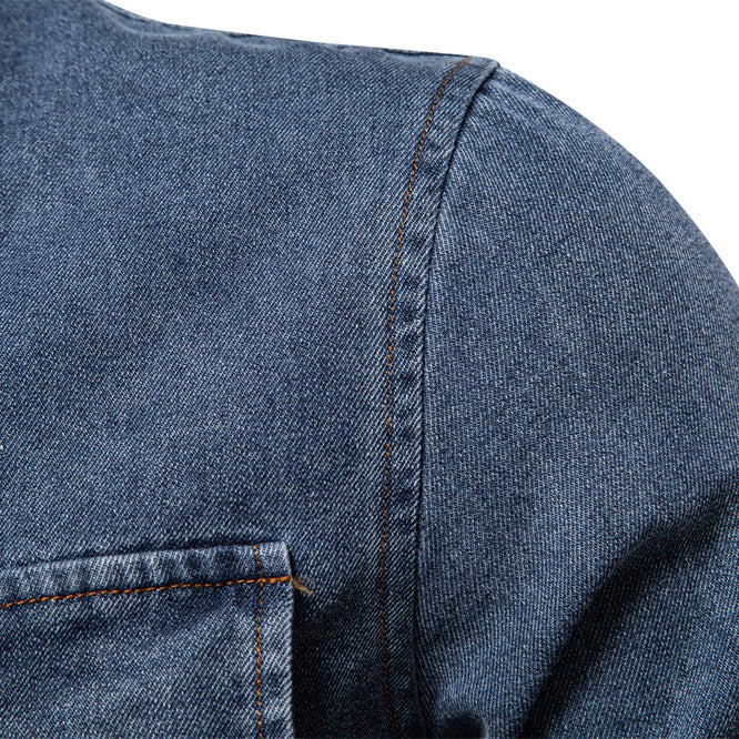 Herre denimskjorte med dobbelt brystlomme og moderne snit Stilla