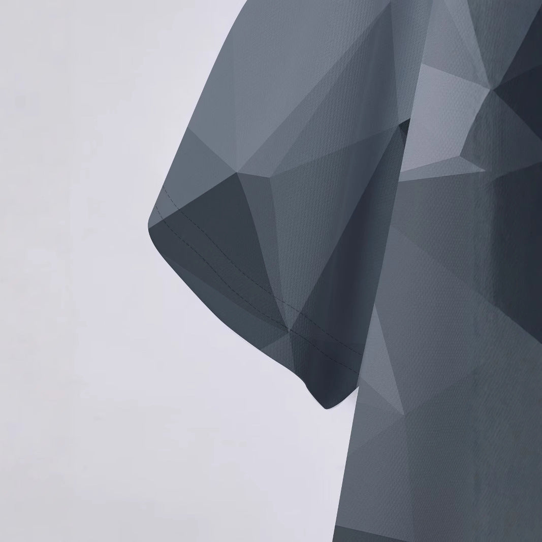 Herrer poloshirt med moderne 3D-trekant design Stilla