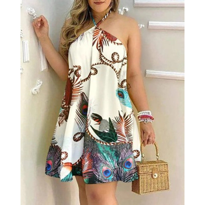 Dame Casual Blomsterprint Halterkjole Stilla