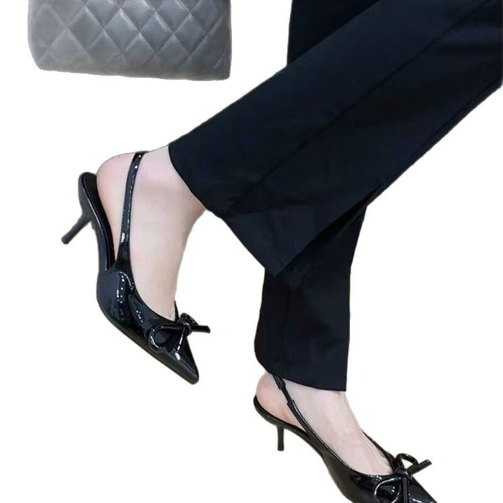 Dame Slingback High-Heels med elegant sløjfe dekoration Stilla