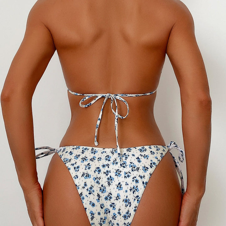 Femme Trekant Blomsterprint Bikini Sæt Stilla