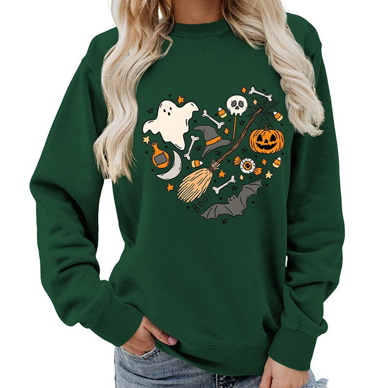Kvinders Halloween Sweatshirt med Kreativt Design Stilla