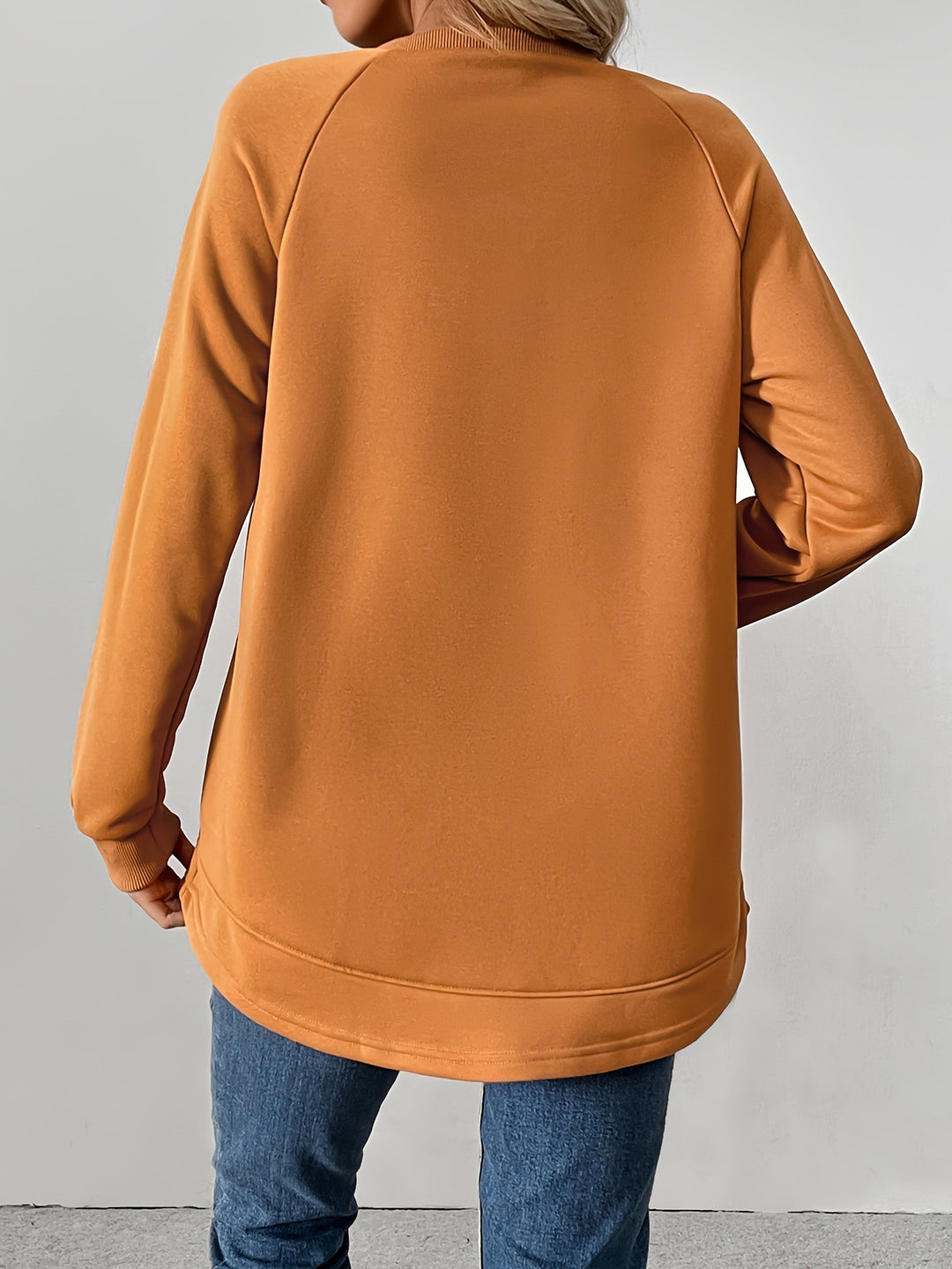 Kvinder Langærmet Knap-Detail Sweatshirt Stilla