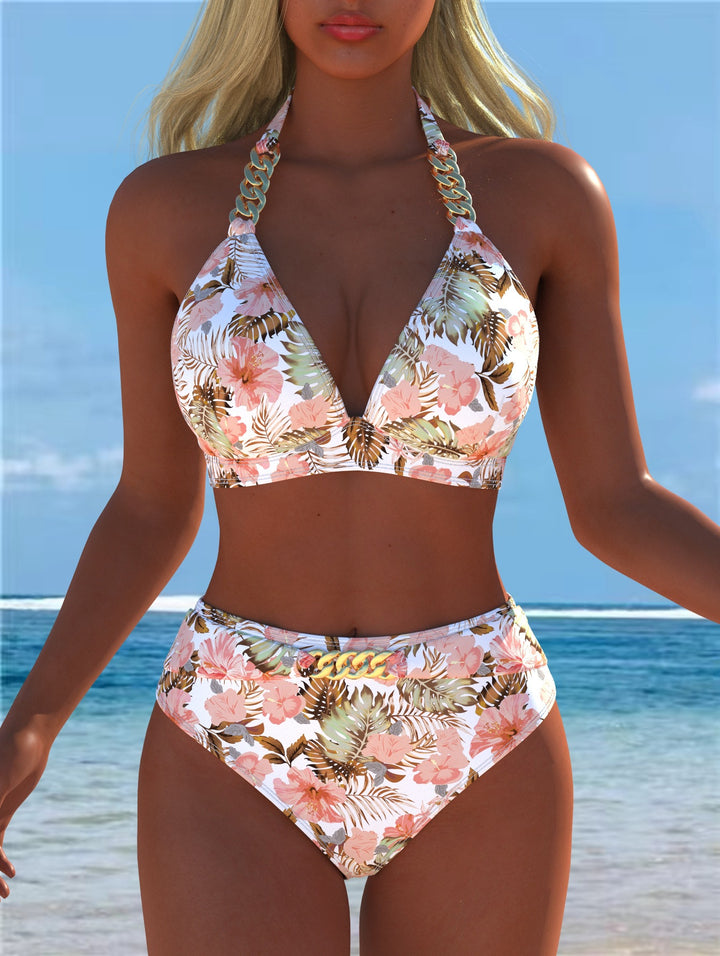 Dame Bikini med luksuriøst marmor mønster og fine detaljer Skovae