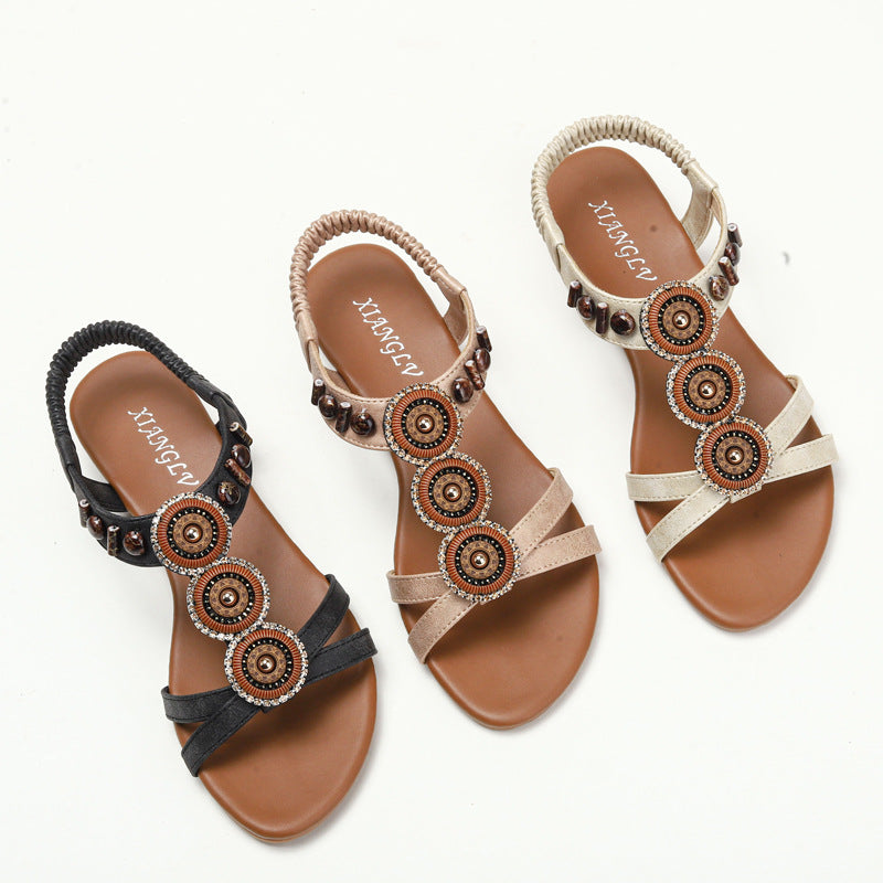 Dame Farverige Ethno Sandaler Stilla