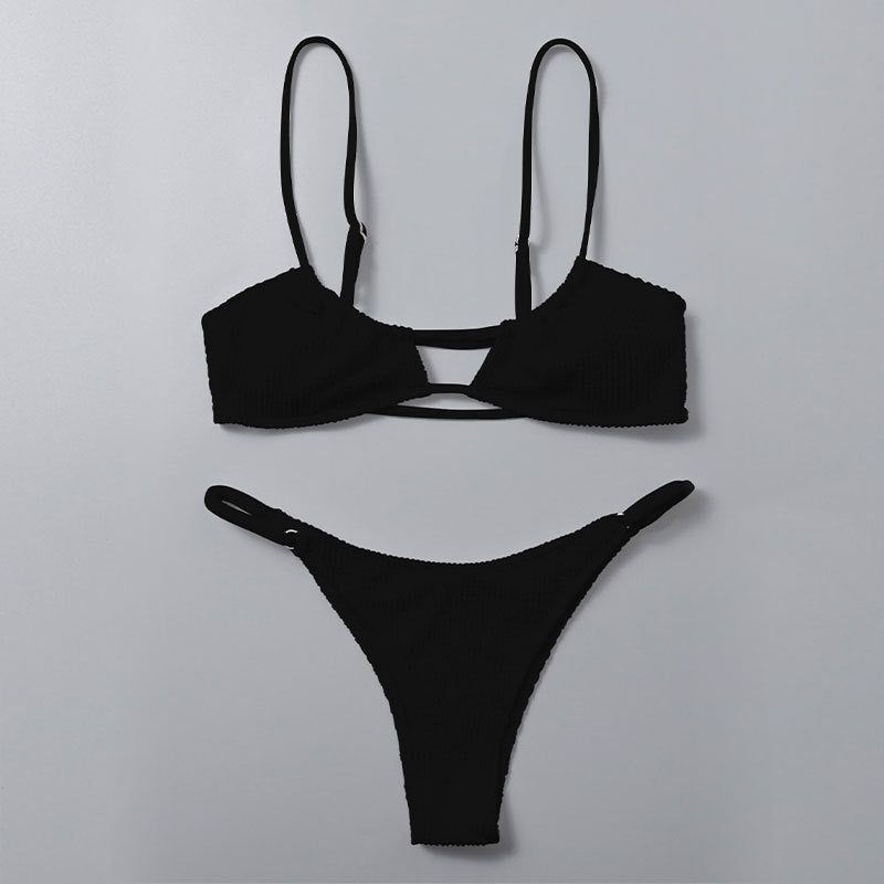 Dame Textureret Bralette Bikini Sæt Stilla