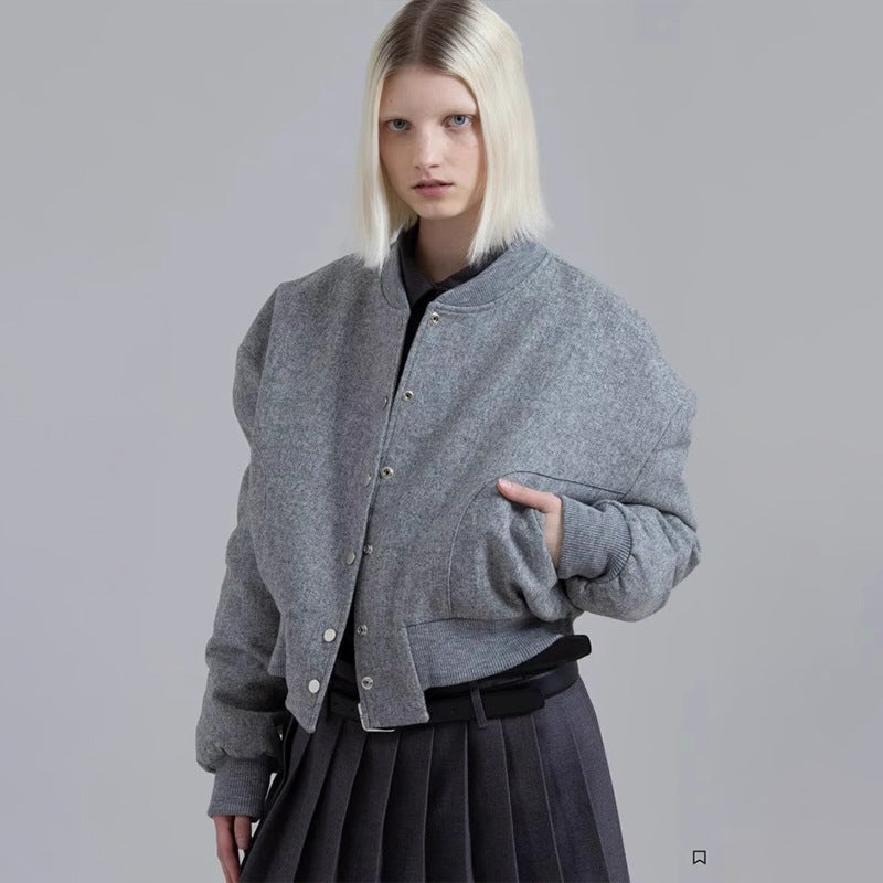 Damer fashionabel oversized jakke lavet af uldblanding Stilla