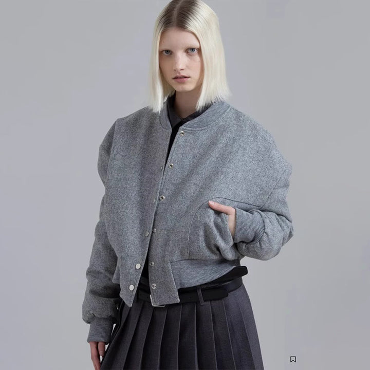 Damer fashionabel oversized jakke lavet af uldblanding Stilla