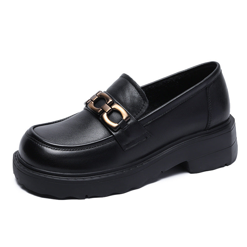 Dame Forhøjede Chunky Loafers med Dekorativ Kædedetalje Stilla