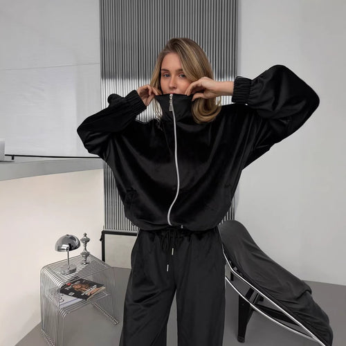Kvinder sporty satin træningstøj Skovae