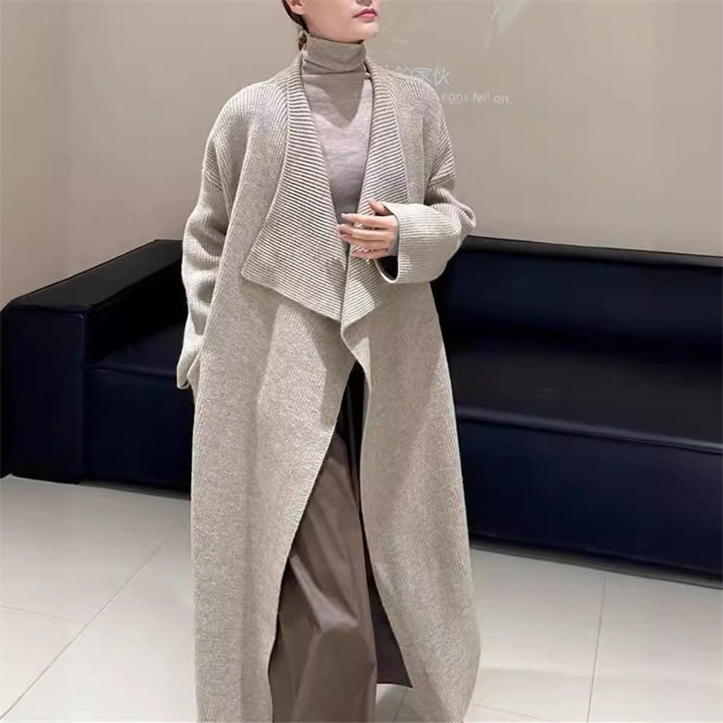 Femme Longline Strik Duster Cardigan Stilla