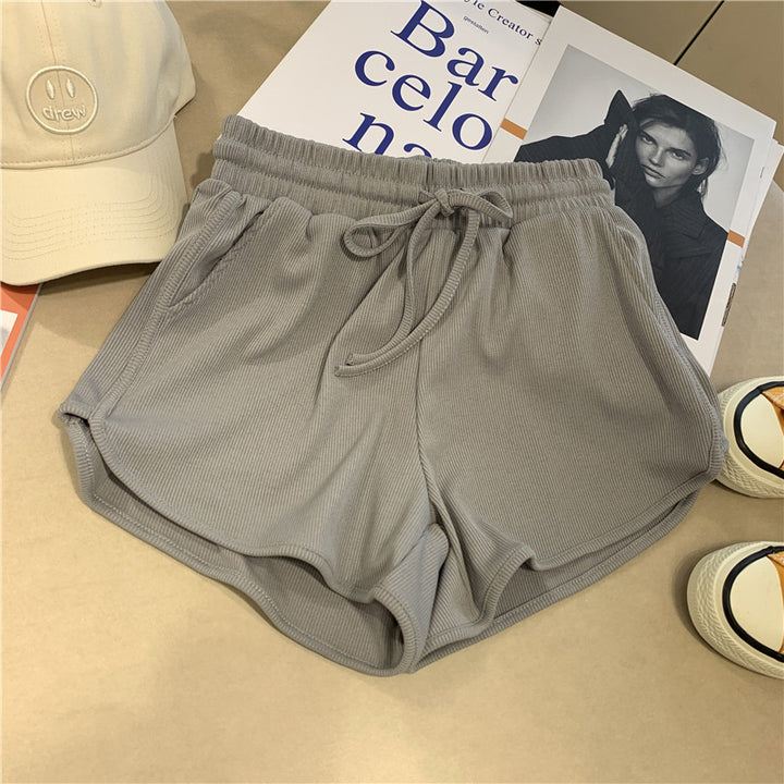 Dame Rib-høj talje-lounge-shorts Stilla