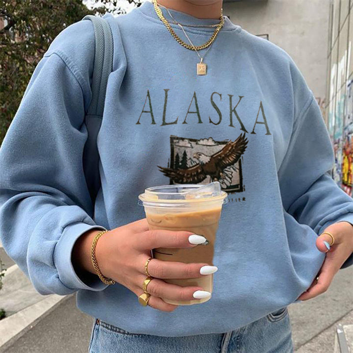 Dame Sporty Sweatshirt med kreativt print Stilla