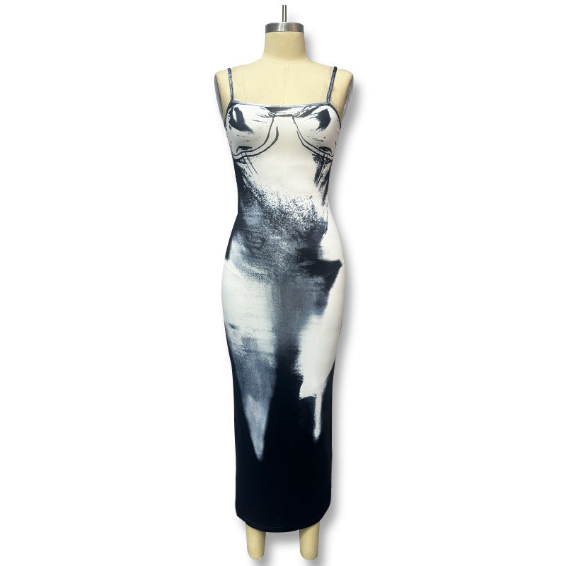 Dame Figurtilpasset Satin-Midi-Kjole med elegant A-linje-snit og raffinerede draperinger Stilla