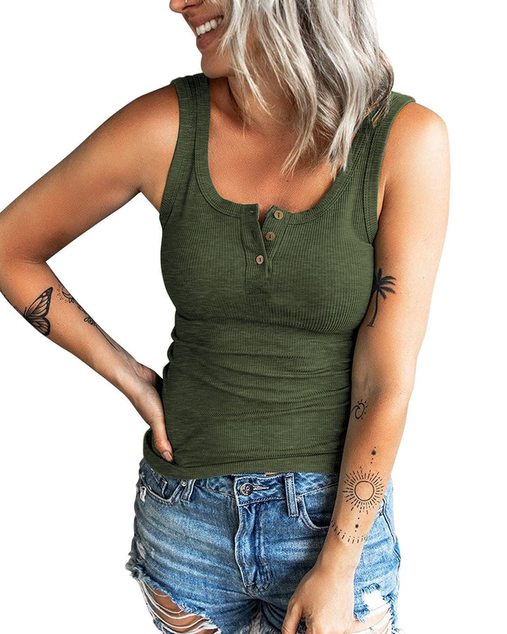 Kvinder Rib-Henley-Top Stilla