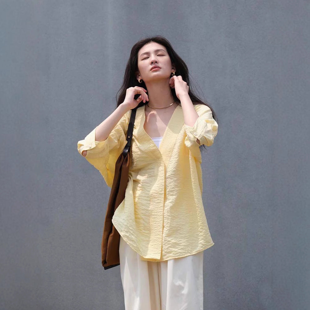 Kvinders afslappede og elegante åben-cut bluse Stilla