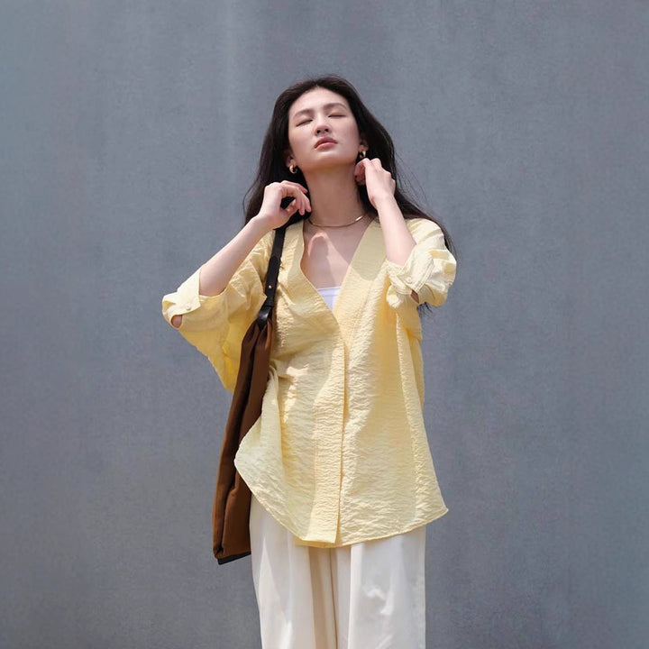 Kvinders afslappede og elegante åben-cut bluse Stilla