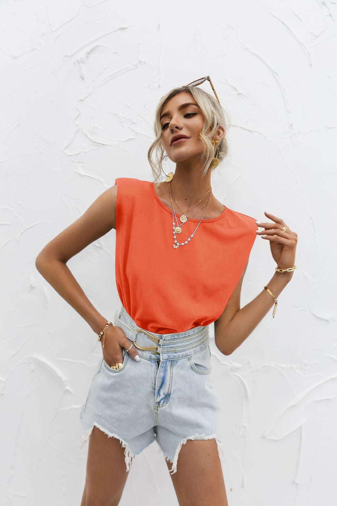 Damer Fashion Top med skulderfri design og trendy snit Stilla