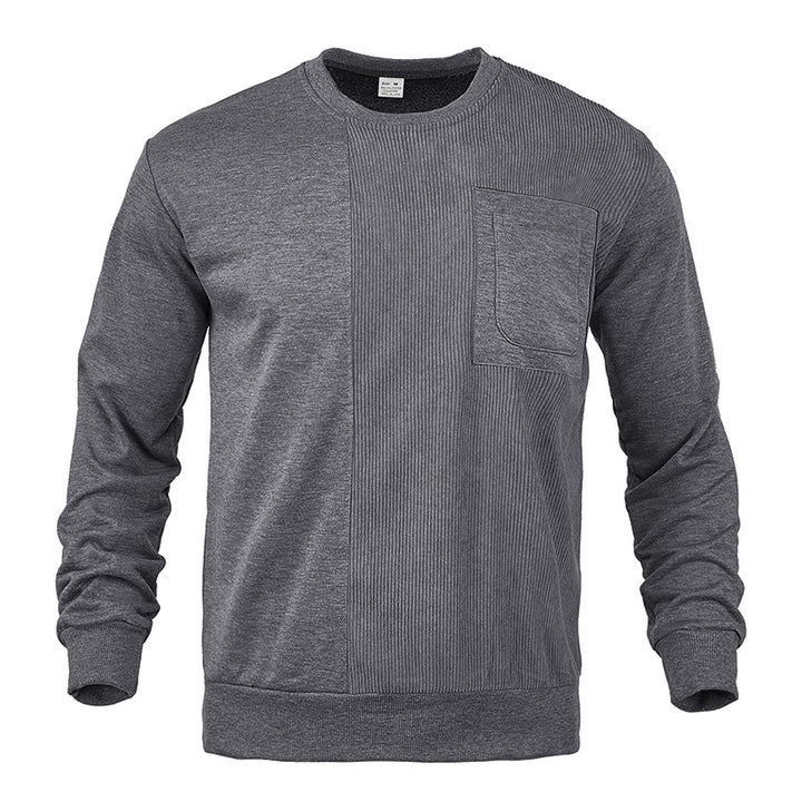 Herrer Sweatshirt med struktureret overflade og praktisk brystlomme Stilla