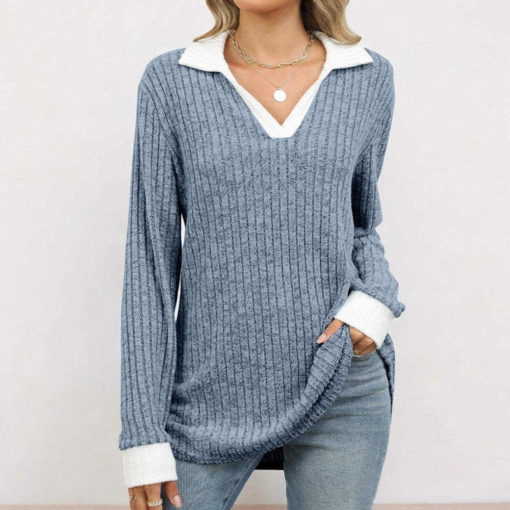 Stilla | Klassisk Bluse Med Lange Ærmer