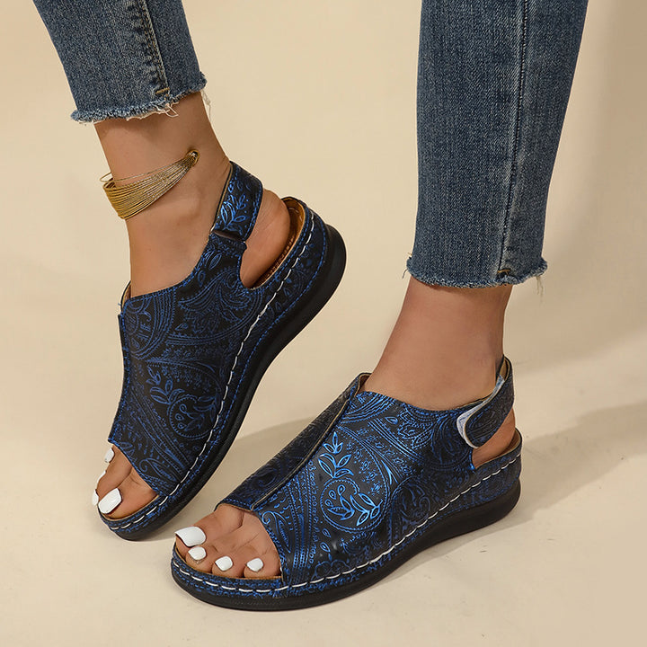 Dame Komfortable Slingback-Sandaler med stilfuldt mønster Stilla