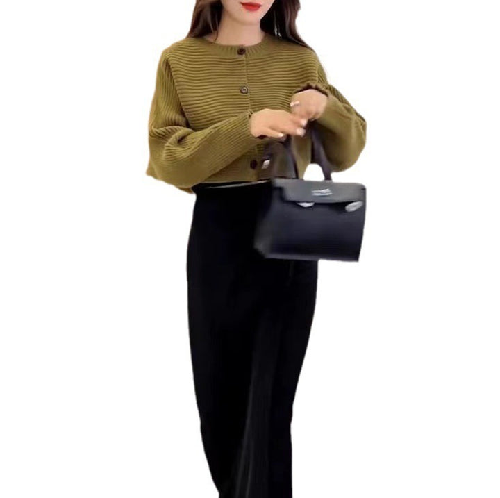 Femme Strikket Kort Cardigan Stilla