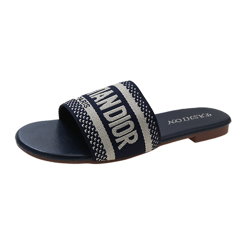 Dame Komfortable Slide-Sandaler med bredt Rem og skridsikker Såler Stilla