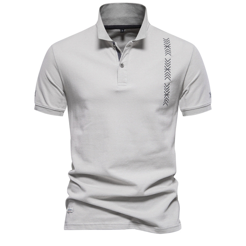 Herrer Poloshirt med raffineret strukturmønster og modisch krave Stilla