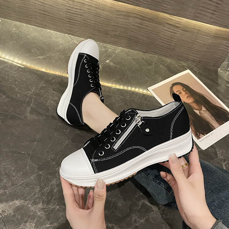 Dame Sneakers med praktisk lynlås og komfortabel sål Stilla