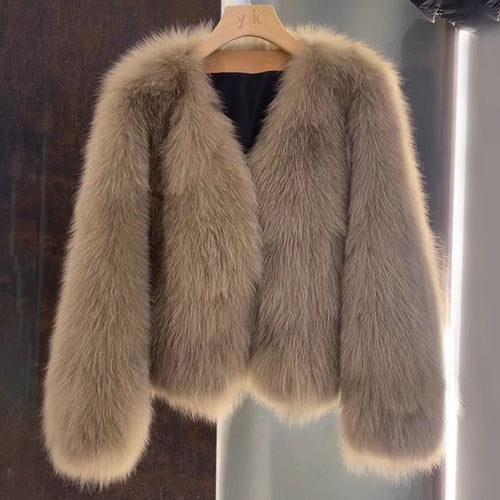 Kvinders elegante faux fur jakke Stilla