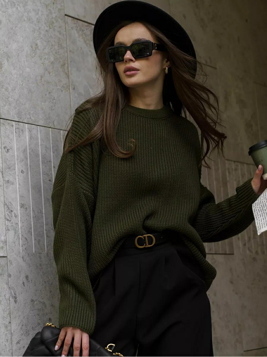 Stilla | Cozy Loose Strikket Pullover Sweater