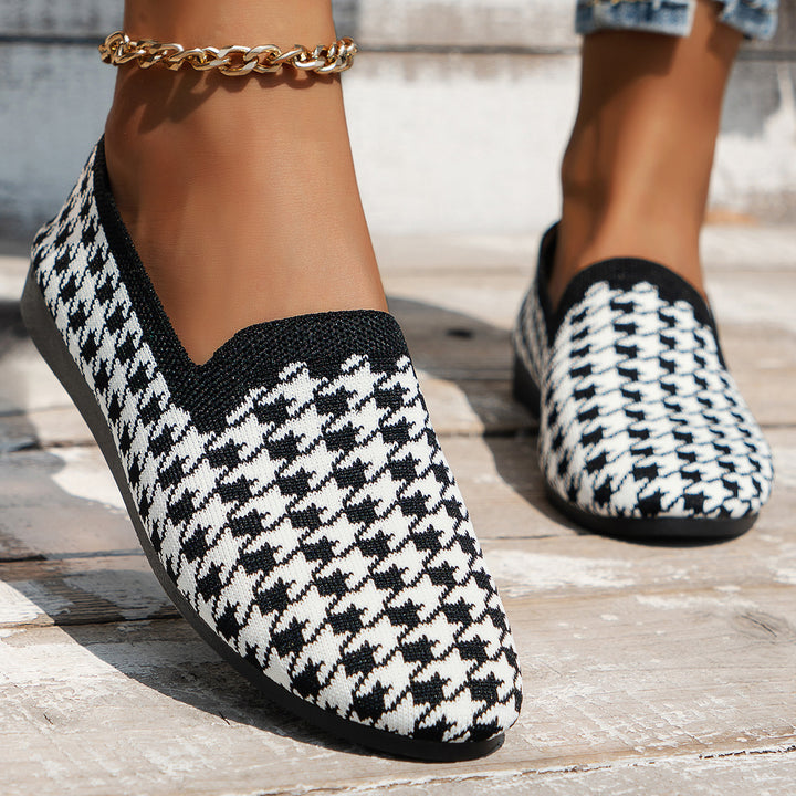 Dame Slip-On Sneakers med innovativt hørmønster og fleksibel sål Stilla